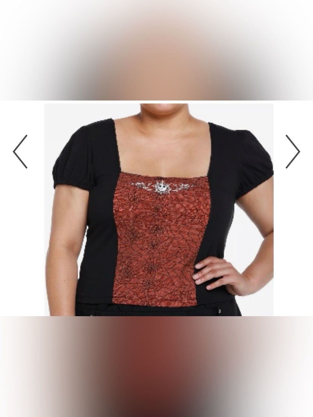 Disney/Her Universe Nightmare Before Christmas Puff Sleeve Top 4X NWT